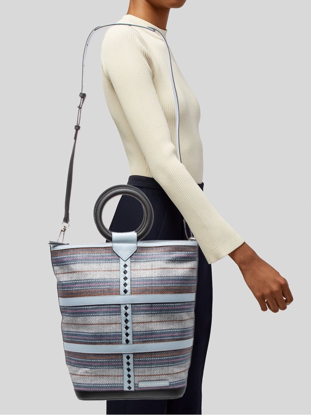 Ted Baker Haunt woven tote bucket bag